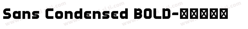 Sans Condensed BOLD字体转换